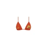 SIR the Label Skylar Embroidered Bralette in Red Clay | Cropped Top | Coveti
