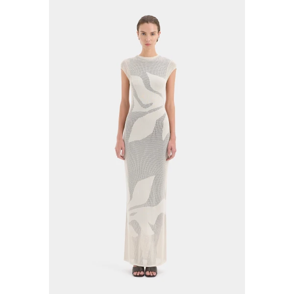 SIR the Label Solange Midi Dress in Natural | Midi Dresses | Coveti