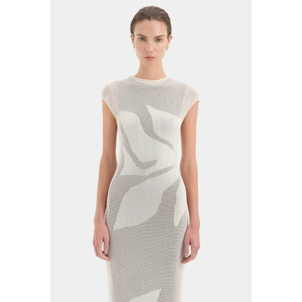 SIR the Label Solange Midi Dress in Natural | Midi Dresses | Coveti