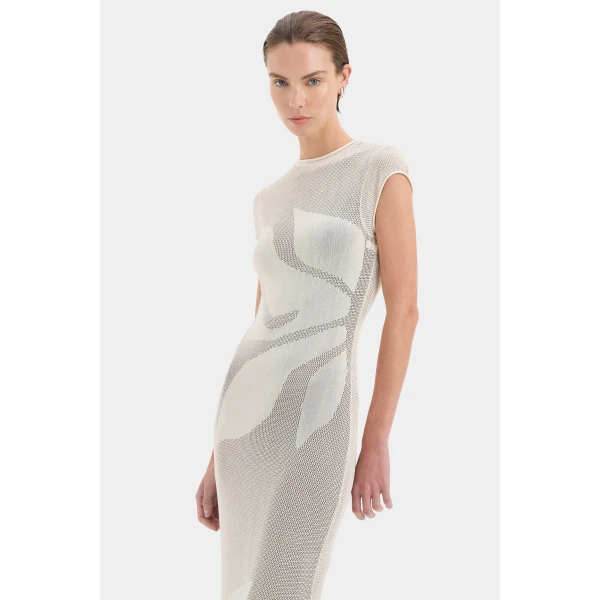 SIR the Label Solange Midi Dress in Natural | Midi Dresses | Coveti
