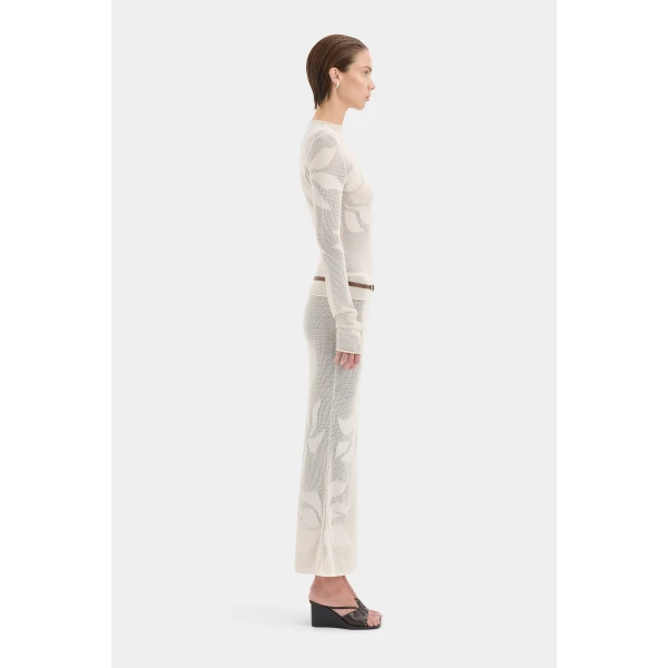 SIR the Label Solange Midi Skirt in Natural | Midi Skirts | Coveti