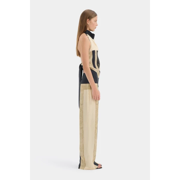 SIR the Label Sona Halter Tie Top in Geo Scape | Sleeveless | Coveti