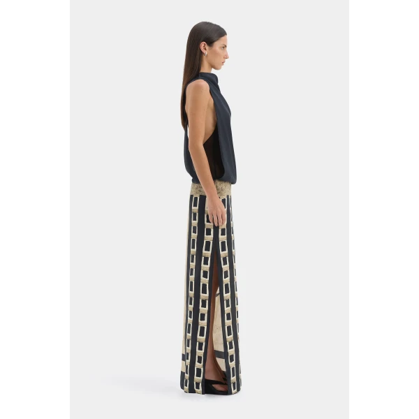 SIR the Label Sona Maxi Dress in Geo Scape | Maxi Dresses | Coveti