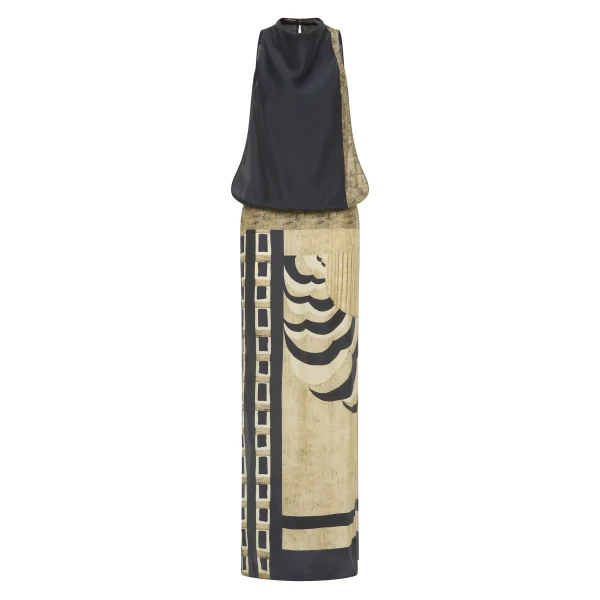 Sona Maxi Dress in Geo Scape