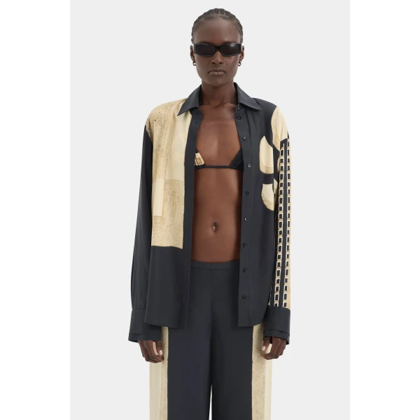 SIR the Label Sona Shirt in Geo Scape | Shirts | Coveti