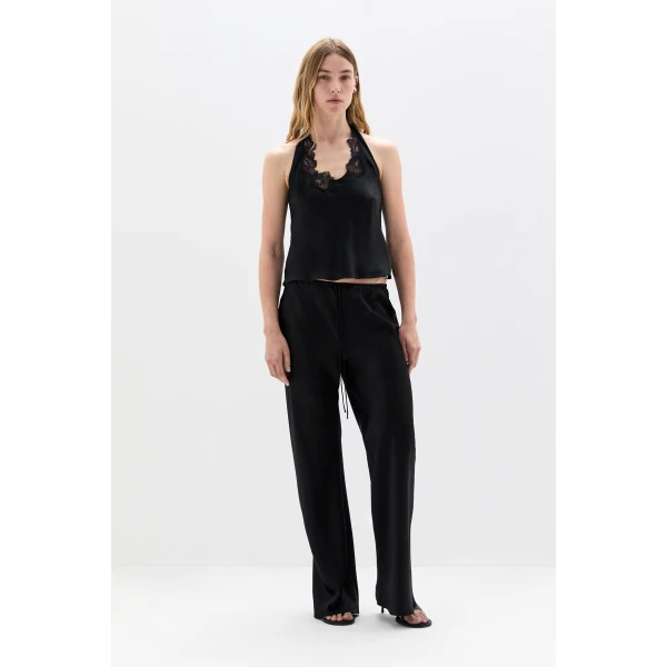 SIR the Label Sorrento Bias Cut Pant in Black | Pants | Coveti