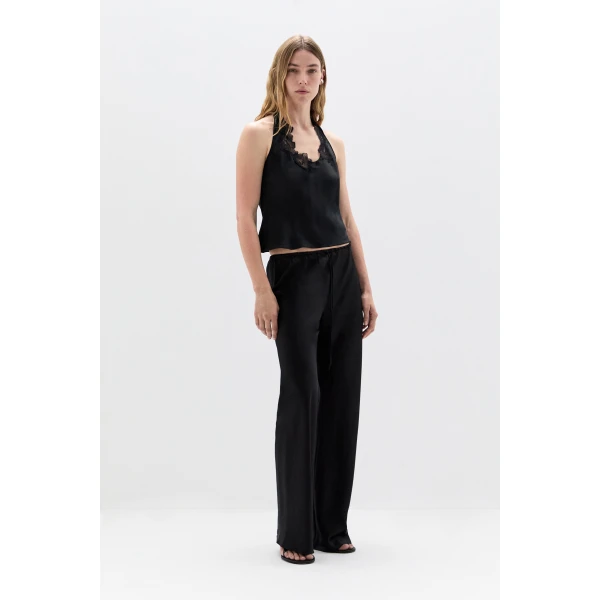 SIR the Label Sorrento Bias Cut Pant in Black | Pants | Coveti