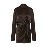 SIR the Label Sorrento Shirt Dress in Bitter Chocolate | Shirtdress | Coveti