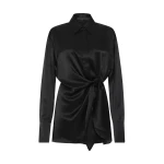 SIR the Label Sorrento Shirt Dress in Black | Shirtdress | Coveti