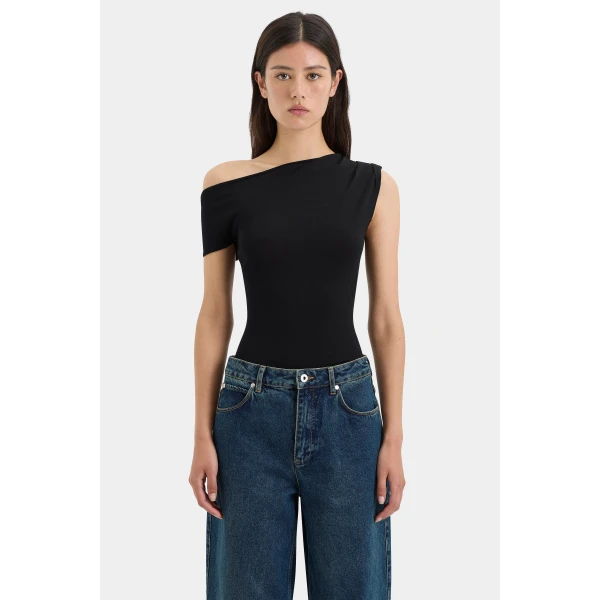 SIR the Label Stella Wide Leg Jean in Washed Indigo | Denim | Coveti