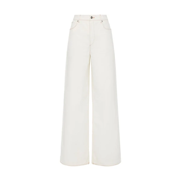 Stella Wide Leg Jean in Washed White