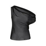 SIR the Label Strobe Cowl Top in Black | Tops | Coveti
