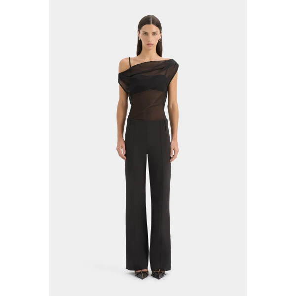 SIR the Label Strobe Cowl Top in Black | Tops | Coveti