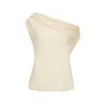 SIR the Label Strobe Cowl Top in Bone | Tops | Coveti