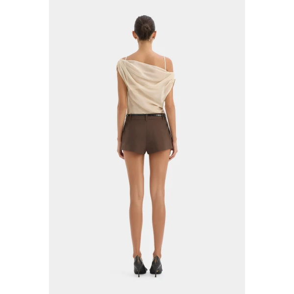 SIR the Label Strobe Cowl Top in Bone | Tops | Coveti