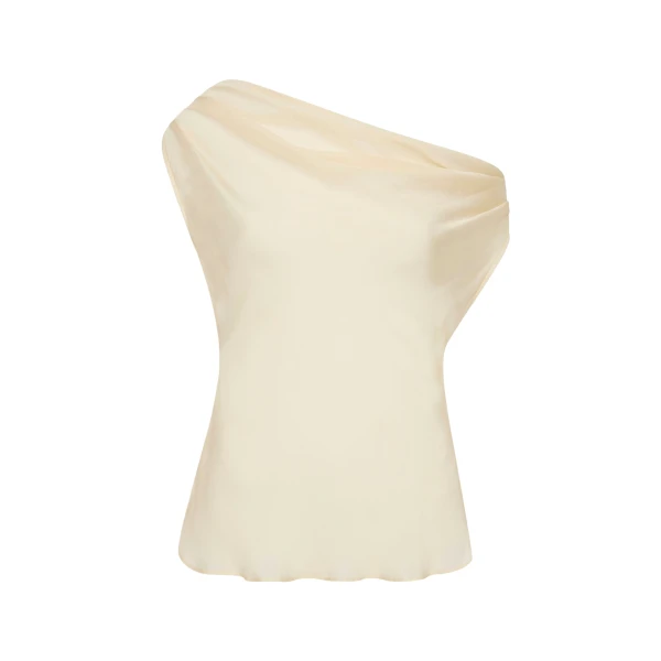 Strobe Cowl Top in Bone