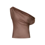 SIR the Label Strobe Cowl Top in Chestnut | Tops | Coveti