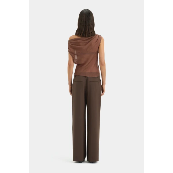 SIR the Label Strobe Cowl Top in Chestnut | Tops | Coveti