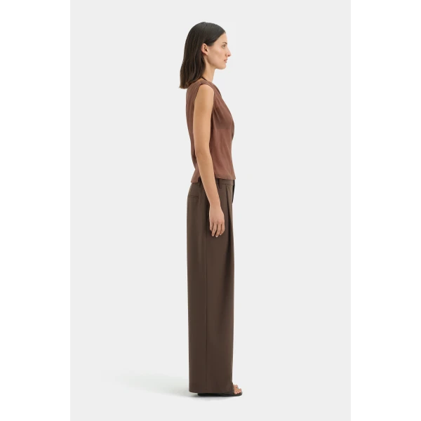 SIR the Label Strobe Cowl Top in Chestnut | Tops | Coveti