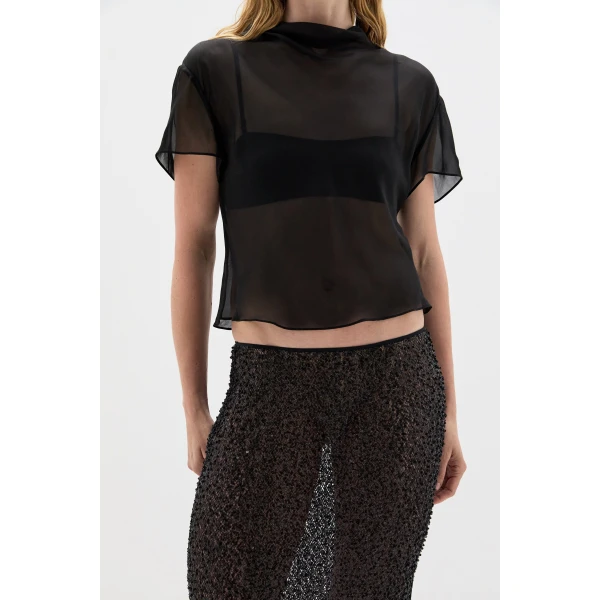 SIR the Label Strobe Top in Black | Tops | Coveti