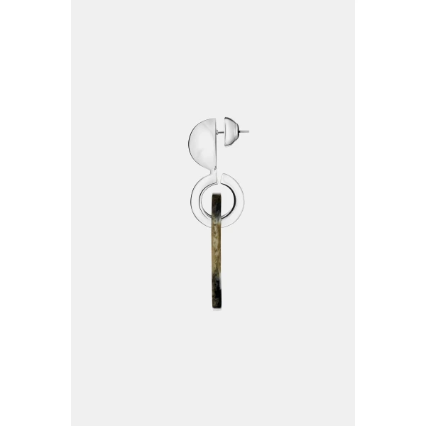 SIR the Label Suni Abstract Earring in Silver | Earrings | Coveti