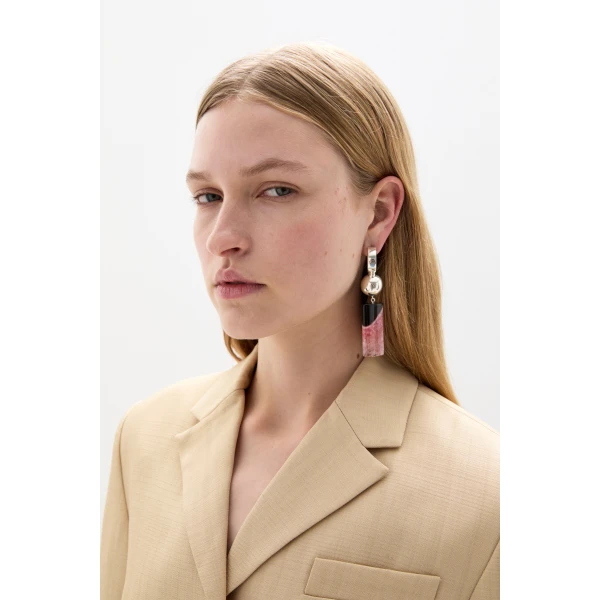 SIR the Label Suni Drop Earring in Silver | Earrings | Coveti