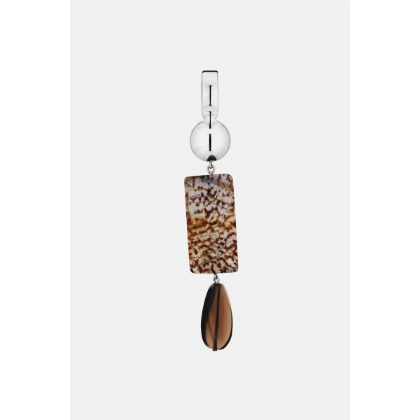 SIR the Label Suni Long Drop Earring in Silver | Earrings | Coveti