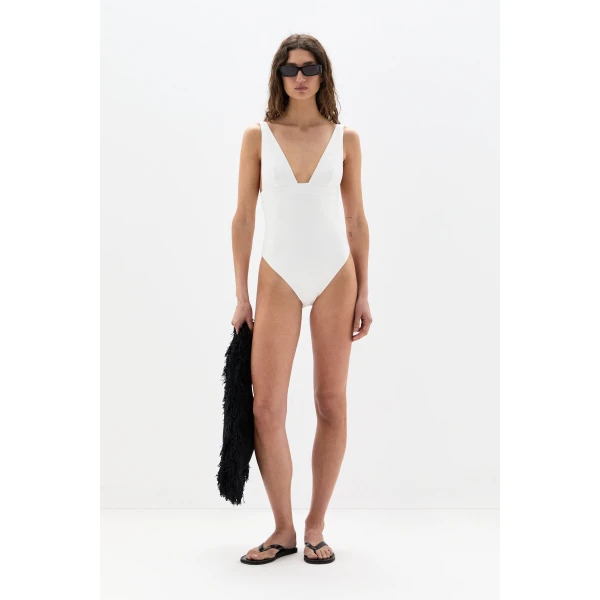 SIR the Label Talia One Piece in Ivory | Swimsuits | Coveti
