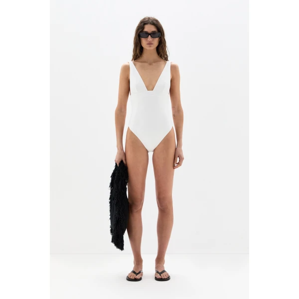 SIR the Label Talia One Piece in Ivory | Swimsuits | Coveti