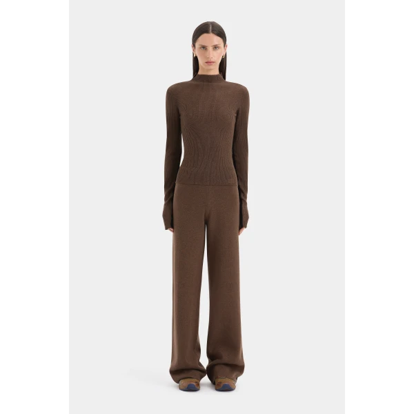 SIR the Label Tanel Long Sleeve Top in Espresso | Long Sleeve | Coveti