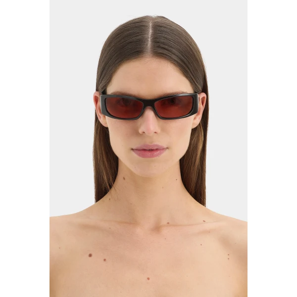 SIR the Label The Speed Sunglasses in Chocolate And Rose | Sunglasses | Coveti