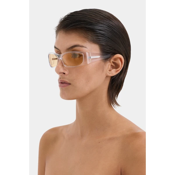 SIR the Label The Speed Sunglasses in Citron Translucent | Sunglasses | Coveti