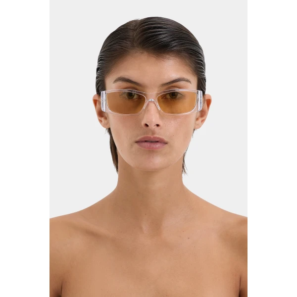 SIR the Label The Speed Sunglasses in Citron Translucent | Sunglasses | Coveti