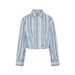 SIR the Label Vester Cropped Shirt in Blue Stripe | Shirts | Coveti