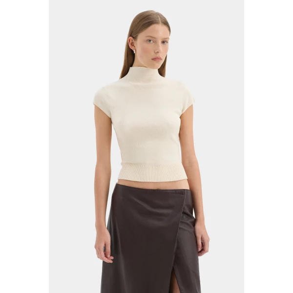 SIR the Label Violetta Top in Cream | Tops | Coveti