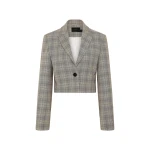 SIR the Label Viona Short Blazer in Peach Check SIR the Label Viona Short Blazer in Peach Check | Blazers | Coveti