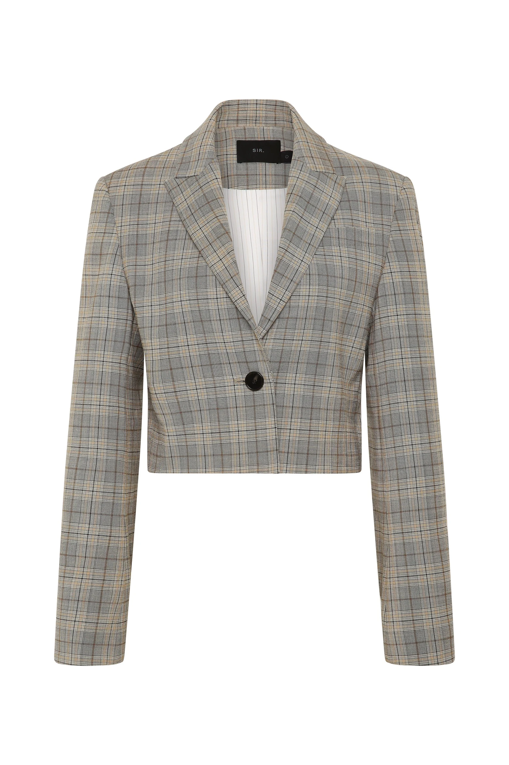 SIR the Label Viona Short Blazer in Peach Check SIR the Label Viona Short Blazer in Peach Check | Blazers | Coveti