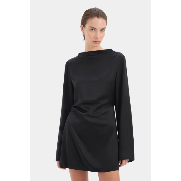 SIR the Label Yasmine Mini Dress in Black | Mini Dresses | Coveti