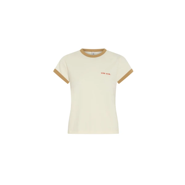 SIR the Label Yes SIR. Fitted Tee in Ivory Yellow | T-shirts | Coveti