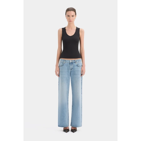SIR the Label Yes SIR. Ribbed Tank in Black | Sleeveless | Coveti