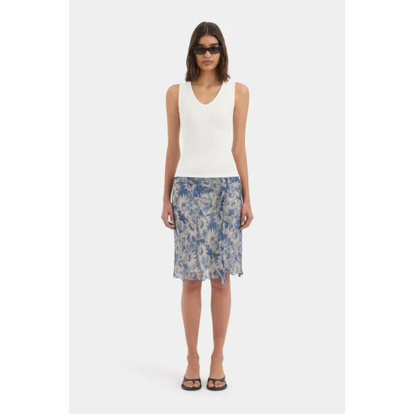 SIR the Label Yes SIR. Ribbed Tank in Ivory | Sleeveless | Coveti