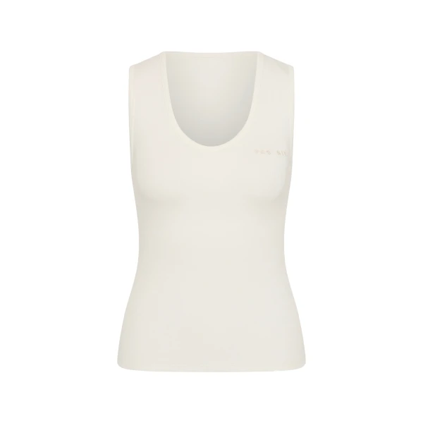 SIR the Label Yes SIR. Ribbed Tank in Ivory | Sleeveless | Coveti