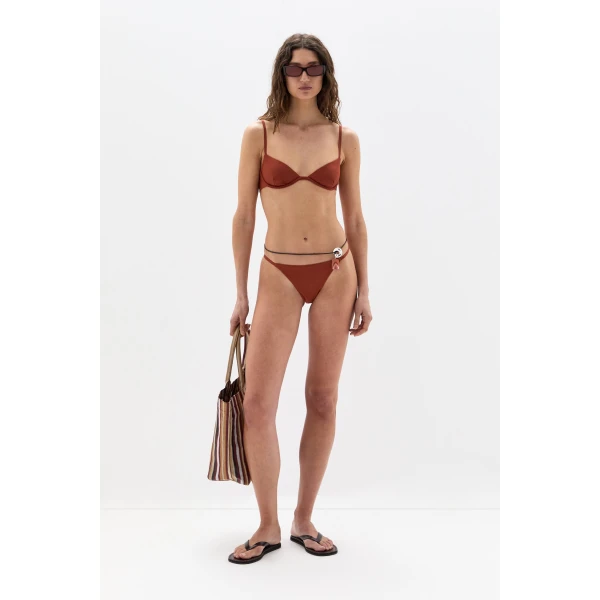 SIR the Label Yes SIR. Tote Bag in Terracotta Stripe | Totes & Top-Handle Bags | Coveti