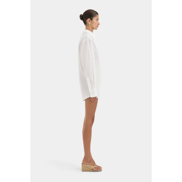 SIR the Label Zaria Shirt Dress in Ivory | Shirtdress | Coveti