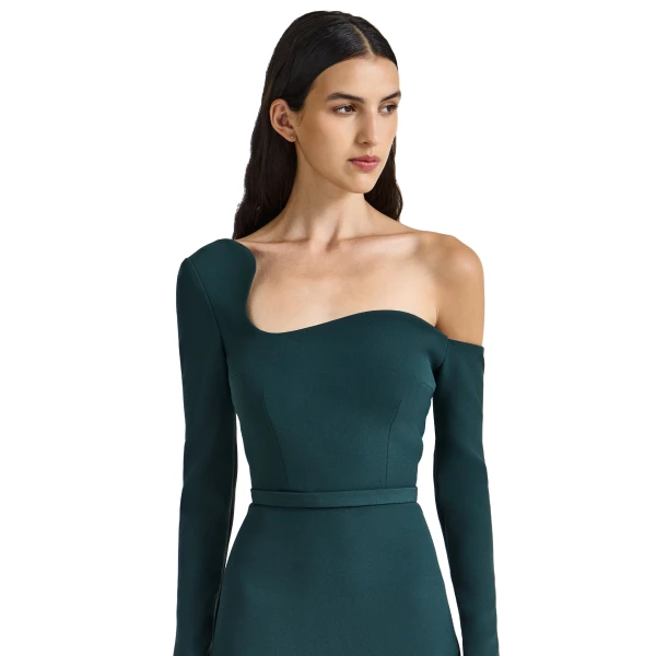Safiyaa Amia Midi Dress in Darkest Spruce | Midi Dresses | Coveti