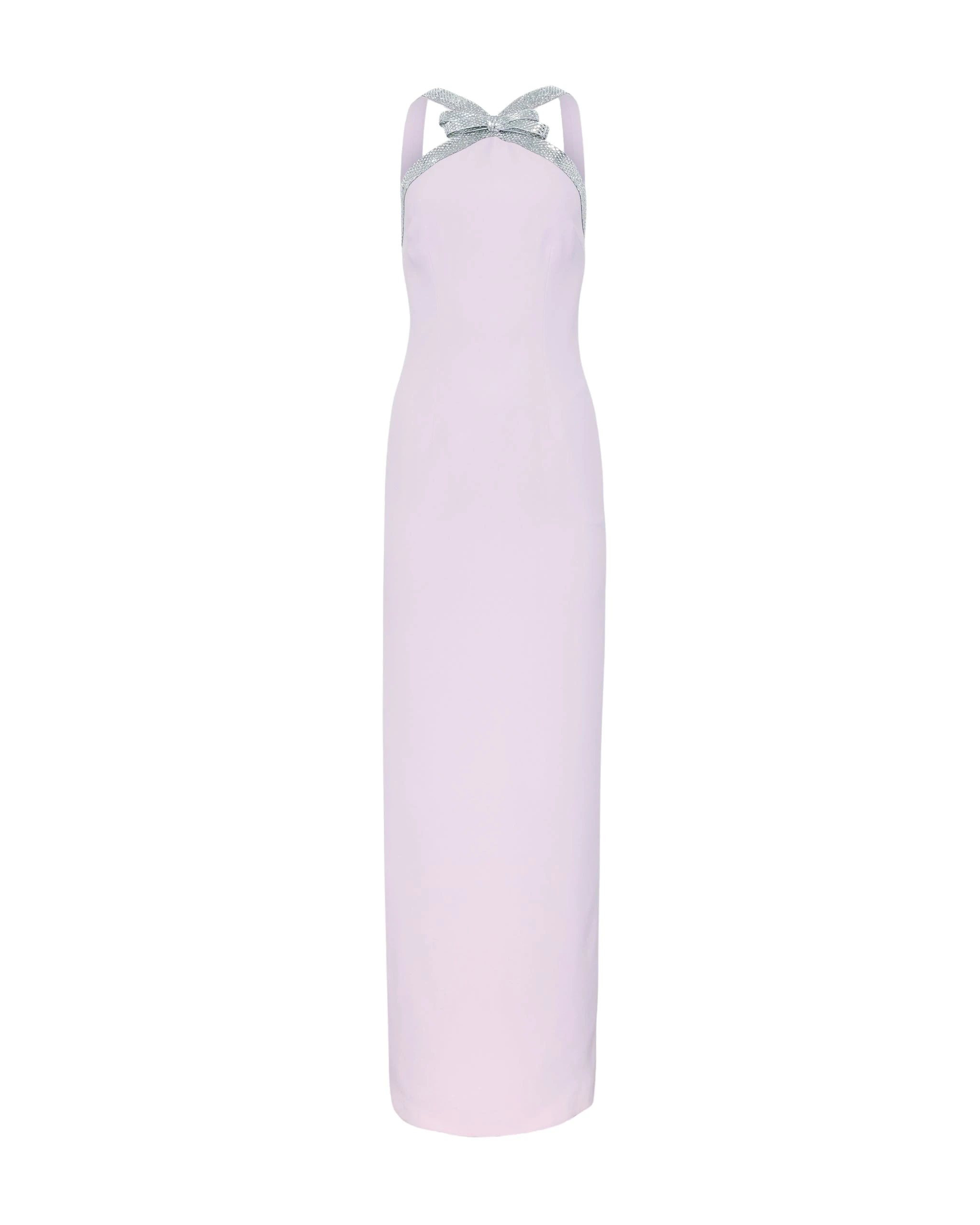Safiyaa Ardine Embroidered Long Dress in Lilac Snow Safiyaa Ardine Embroidered Long Dress in Lilac Snow | Maxi Dresses | Coveti