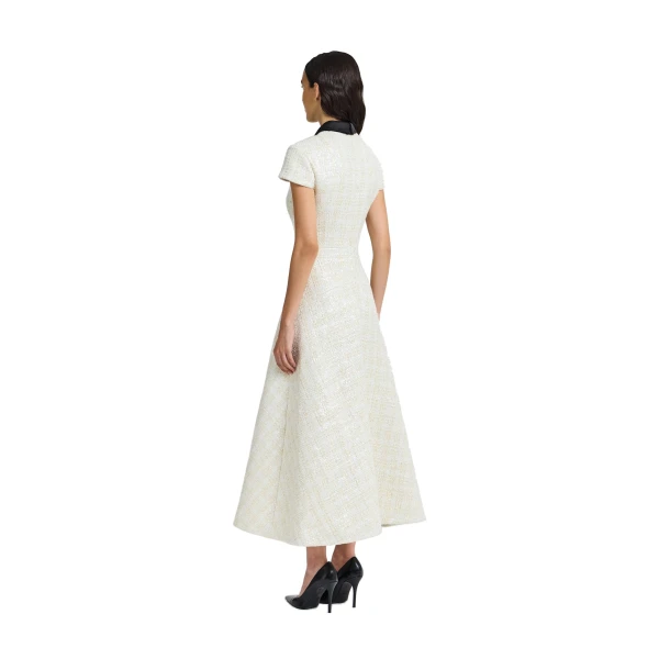 Safiyaa Ascah Midi Dress in Golden Ivory | Midi Dresses | Coveti