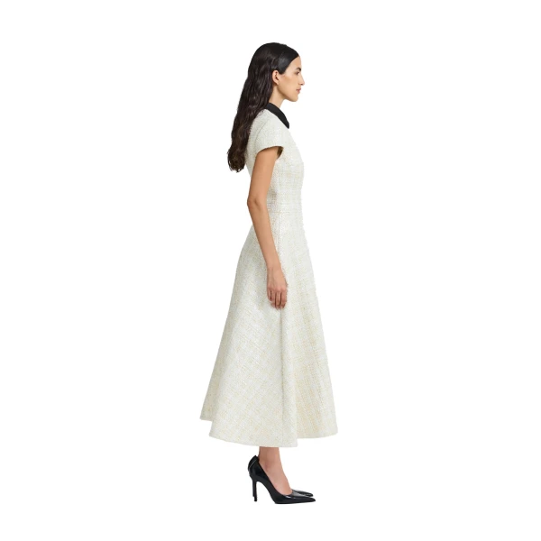 Safiyaa Ascah Midi Dress in Golden Ivory | Midi Dresses | Coveti