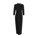 Safiyaa Avery Midi Dress in Black | Midi Dresses | Coveti