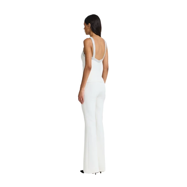 Safiyaa Dienna Embroidered Top in Ivory | Tops | Coveti